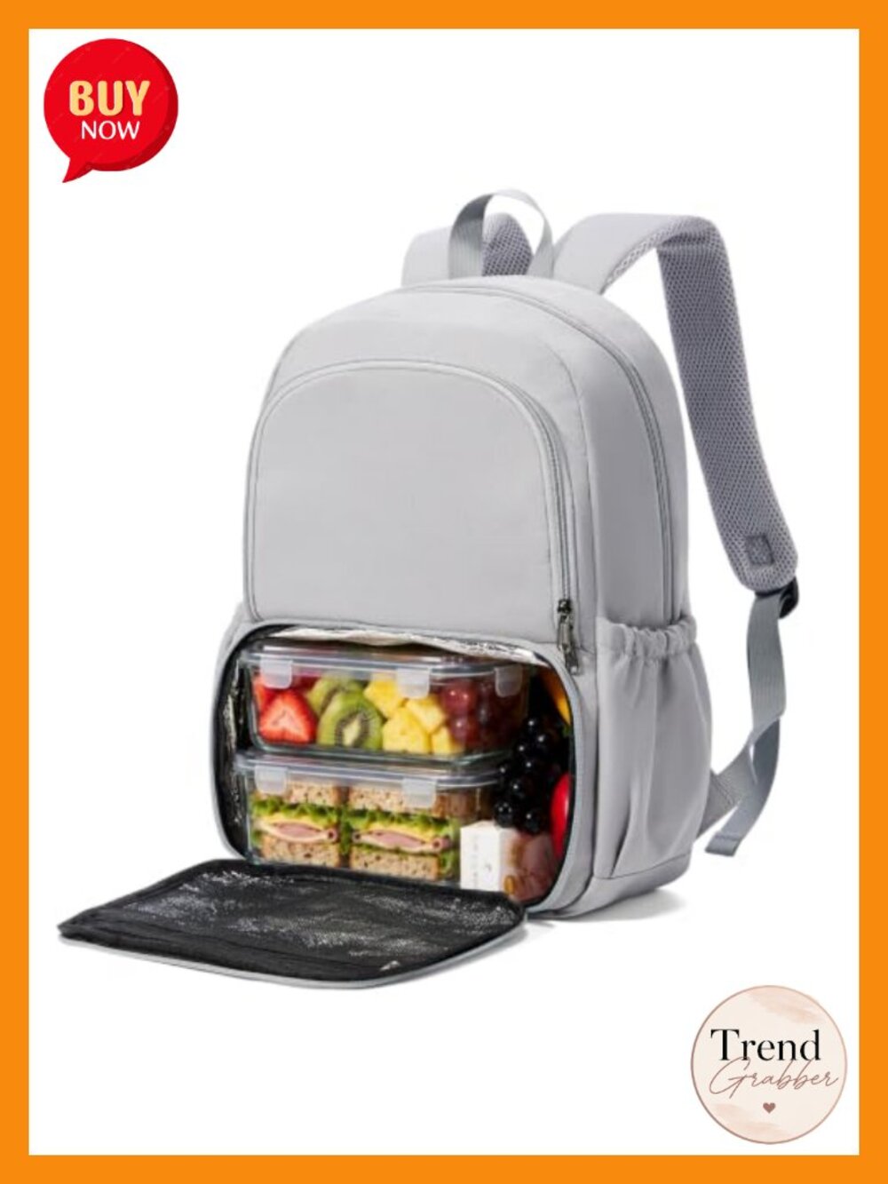 15.6 Inch Laptop Backpack Water Resistant Insulated Lunch Compartment Work